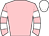 Pink, white hooped sleeves, white cap