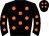 Black, orange spots