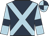 dark blue, light blue cross belts, light blue sleeves, dark blue armbands, quartered cap