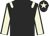 Black body, beige epaulettes, beige arms, black seams, black cap, beige star