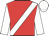 Red, white sash, sleeves, cap
