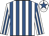 White & royal blue stripes, royal blue star on cap