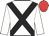 White, black cross belts, red cap