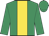 emerald green, gold stripe