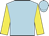 light blue, yellow sleeves