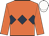 Orange, dark blue triple diamond, white cap