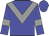 Big-blue body, grey chevron, big-blue arms, grey armlets, big-blue cap