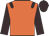 Orange body, brown epaulettes, brown arms, brown cap