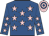 Royal blue, pink stars, pink and royal blue hooped cap
