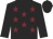 Black, maroon stars, black sleeves & cap