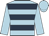 Light blue body, dark blue hooped, light blue arms, light blue cap