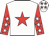 White, red star, red sleeves, white stars, white cap, red stars