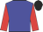 Blue, red sleeves, black cap