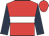Red, white hoop, dark blue sleeves