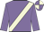 Mauve, beige sash, quartered cap