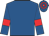 Royal blue, red armlets, hooped cap