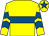 Yellow, royal blue hoop, chevrons on sleeves, yellow cap, royal blue star