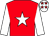Red, white star & sleeves, white cap, red stars