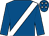 Royal blue, white sash, white stars on cap