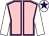 Pink, purple seams, white sleeves, white cap, purple star