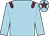 Light blue, garnet epaulettes, light blue arms, light blue cap, garnet star