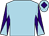 Light blue, purple and light blue diablo on sleeves, light blue cap, purple diamond