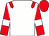 White, red epaulets, red sleeves, white armlets, red cap