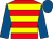 Red & yellow hoops, royal blue sleeves & cap