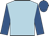 light blue, royal blue sleeves and cap