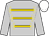 Silver, gold braid, white cap