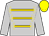 SILVER, GOLD braid, YELLOW cap