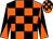 Orange and black checks, black sleeves, orange diabolo