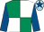 EMERALD GREEN and WHITE (quartered), ROYAL BLUE sleeves, LIGHT BLUE cap, ROYAL BLUE star