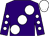 Purple, large white spots, purple sleeves, white spots and cap