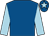 Royal blue, light blue sleeves, royal blue cap, light blue star