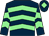 Dark blue & light green chevrons, light green diamond on cap