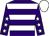 Purple and white hoops, white stars on sleeves, white cap