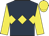 Dark blue, yellow triple diamond, sleeves and cap