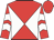 Red and white diabolo, chevrons on sleeves, red cap