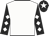 White, black sleeves, white diamonds, black cap, white star