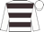 White, brown hoops, white sleeves and cap