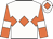 White body, orange triple diamonds, orange sleeves, white armlets, white cap, orange diamond