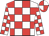 White & red check, quartered cap