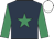 Dark blue, emerald green star and sleeves, white cap