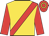 Gold, red sash, sleeves and cap with gold hoop