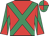 Red, emerald green cross sashes, diabolo on sleeves, quartered cap