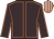 Brown, orange seams, orange & white striped cap