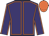 Purple, orange seams, orange cap