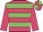 Rose body, green hooped, rose arms, rose cap, green quartered