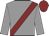 grey, maroon sash and cap